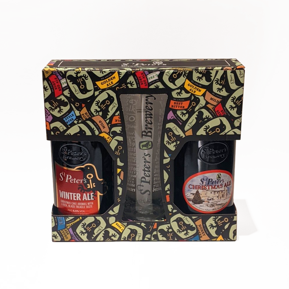 St Peter's Brewery Christmas Gift Set and Glass